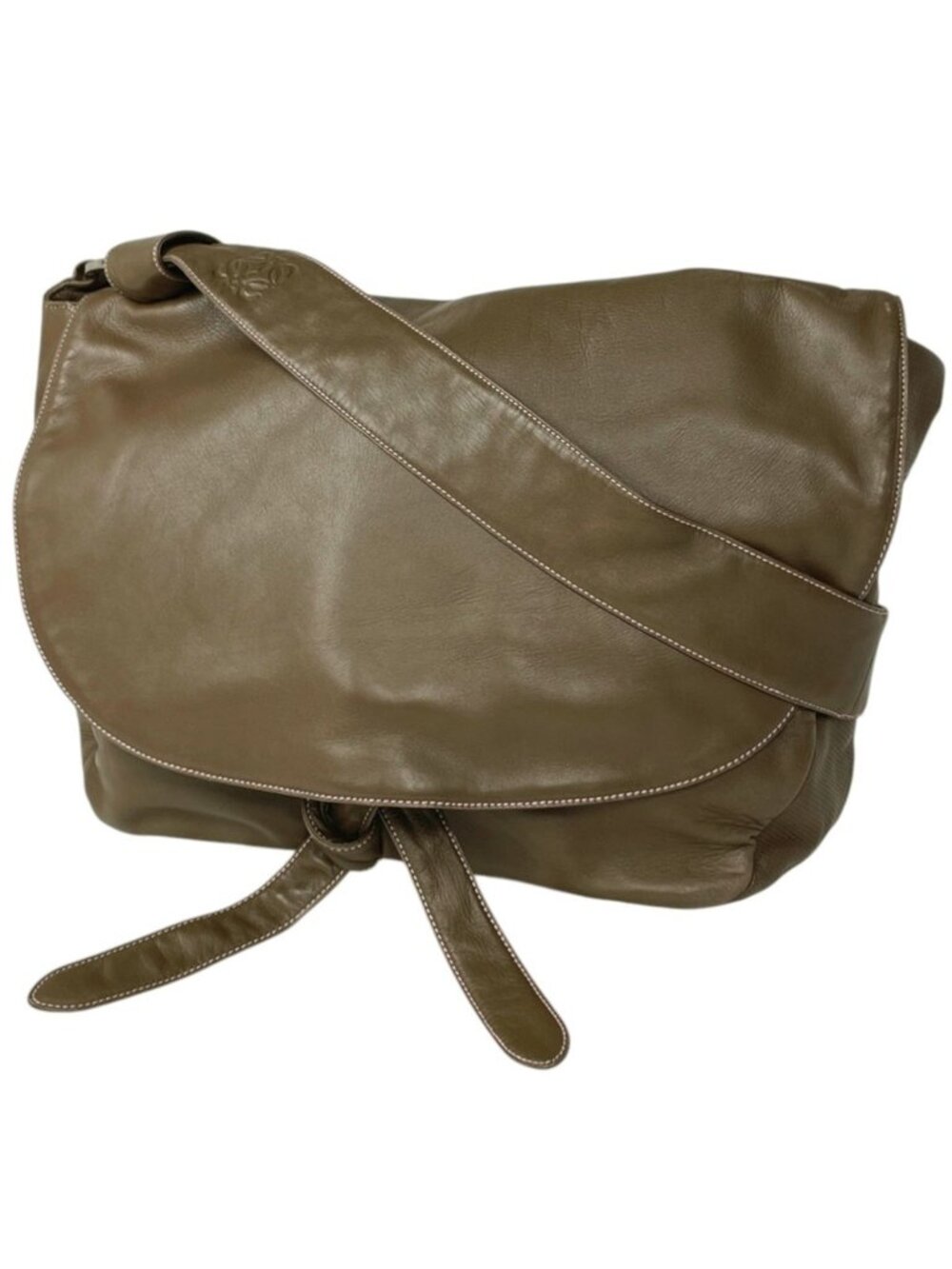 Loewe Shoulder Bag Anagram Leather Khaki